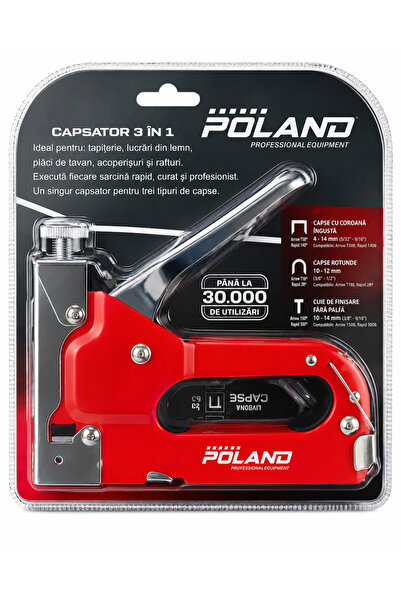 POLAND PÖLAND Επαγγελματικό Συρραπτικό 3-σε-1 με 200 Συρραπτικά Ενσωματωμένα,...