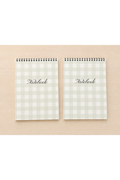 Kapudan 2-Piece Checkered Notebook Set / A5 Size Double Cardboard Cover 60 X ...
