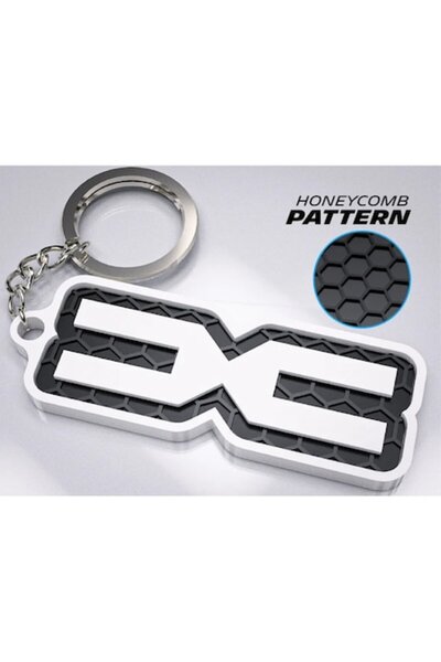 OEM Premium car Keychain , Dacia – 3D design with honeycomb texture