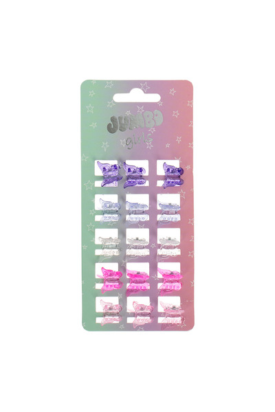 OEM Clame de păr fluture colorate pentru copii 2cm - 15 bucăți