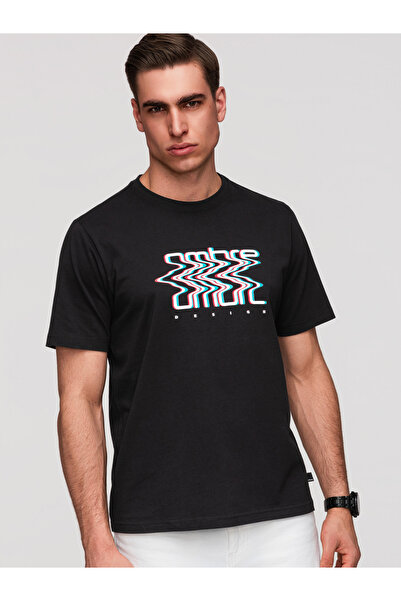 OMBRE Ανδρικό T-shirt Κανονικής Εφαρμογής με Στρογγυλή Λαιμόκοψη OM-TSPT-0286...