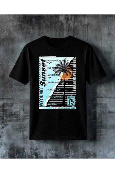 COMVİCHO تي شيرت مطبوع كبير الحجم من West Coast Surfing Rider