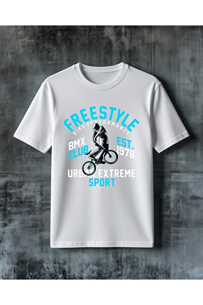 COMVİCHO Freestyle Cycling 4 Printed Oversize T-Shirt