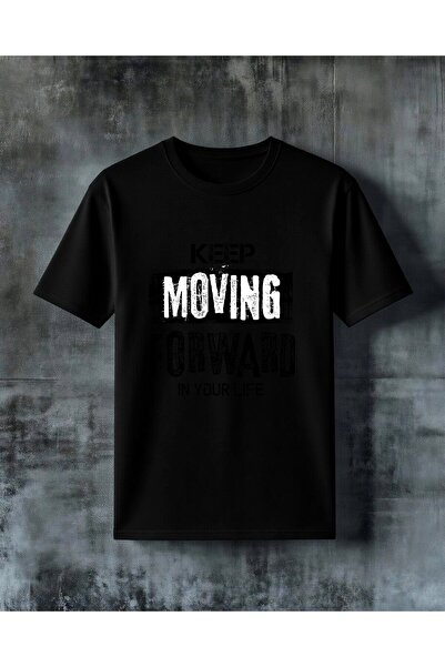 COMVİCHO Keep Moving Forward Printed Oversize T-Shirt