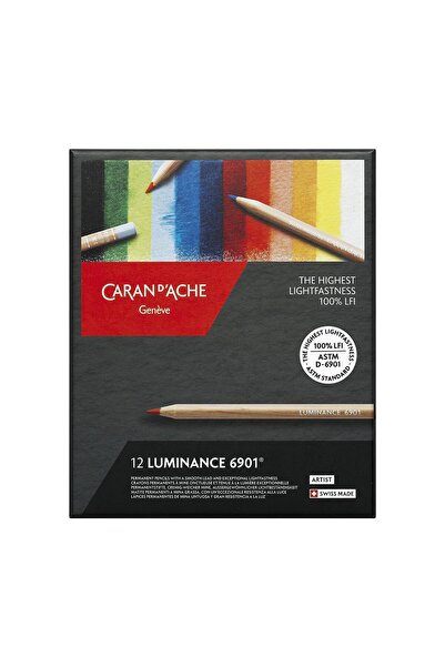 Caran d'Ache Luminance Collection 6901 Kuru Boya Kalem Seti 12 Renk 6901-712