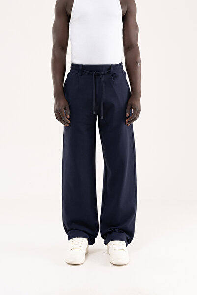 Machinist Men's Embroidered Double Face Trousers Midnight Blue