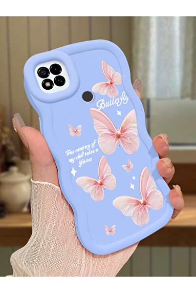 ucuc Redmi 9C/10A Uyumlu Mavi Silikon Kılıf Kamera Korumalı Darbe Emici Tasarım