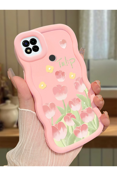 ucuc Redmi 9C/10A Uyumlu Pembe Silikon Kılıf Kamera Korumalı Darbe Emici Tasarım