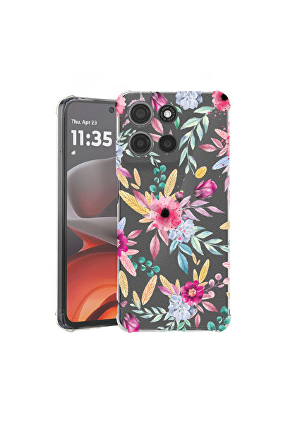 bestcase Husă Antișoc pentru Motorola Moto G77 / G67, Flori Vesele, 3143987 A...