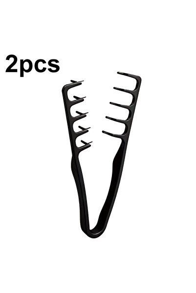 Choice7 مشط تصفيف الشعر واسع الأسنان لزيادة حجم الشعر للرجال، أسود - قطعتان، ...