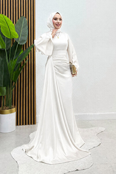 Abiye Diyarı Rochie de seară Arabella din țesătură de satin, model pește, cu ...