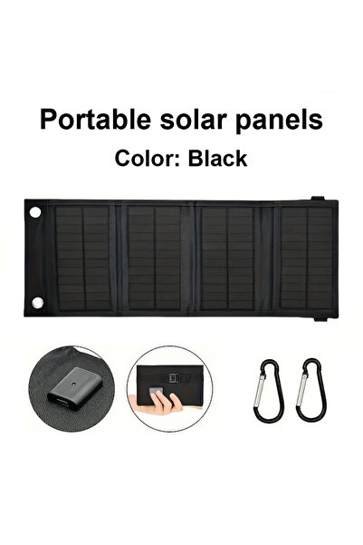 Choice1 20W black Portable Solar Charger 20W Foldable Solar Panel USB Solar P...