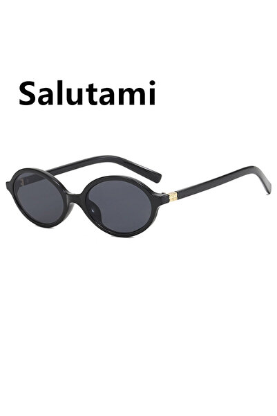 Choice5 blackgryay Vintage Small Oval Leopard Black Sunglasses for Women New ...