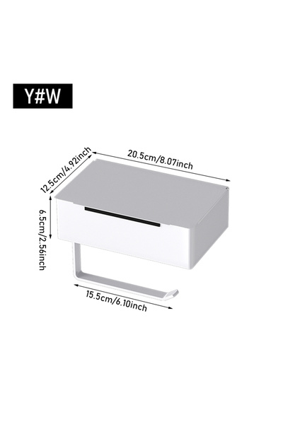 Choice white-Y-W Non drilling toilet paper holder, bathroom privacy tissue bo...