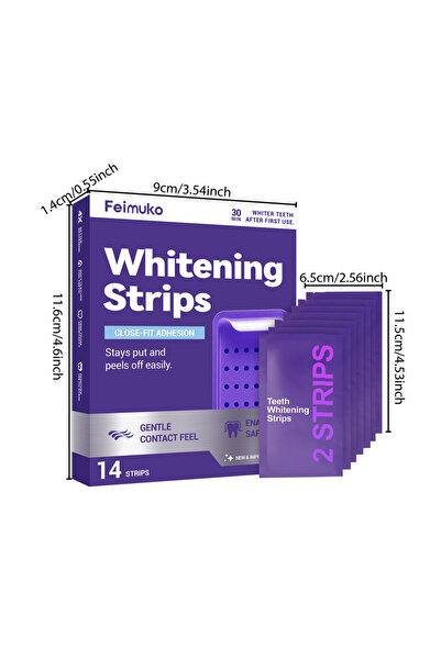 Choice3 1Box Purple Teeth Whitning Strips Oral Hygiene Mint Fresh Breath Brig...
