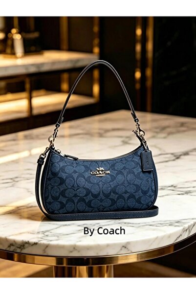 By Coach Shoulder Bag for Women Denim Blue Crossbody bag Handbag Messager Bag