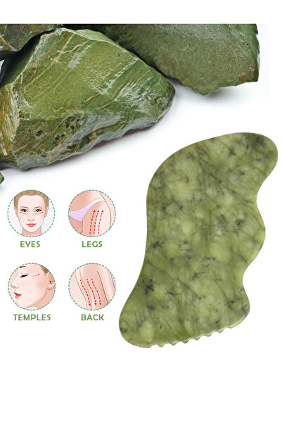 Choice green 1 Pcs Natural Jade Scraper Board Massage Jade Guasha Stone For F...