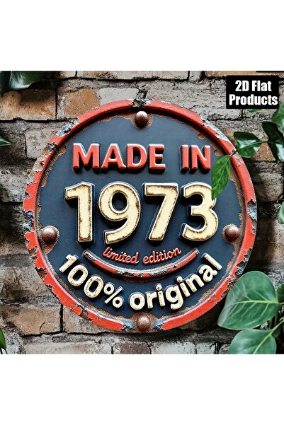 Choice 20x20 1 2D Flat, 1pc Vintage 1973 Limited Edition Retro 70s Wall-Mount...