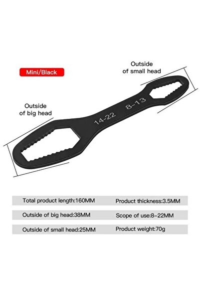 Choice1 Package 2 3-17mm / 8-22mm Universal Wrench Multifunction Double End M...