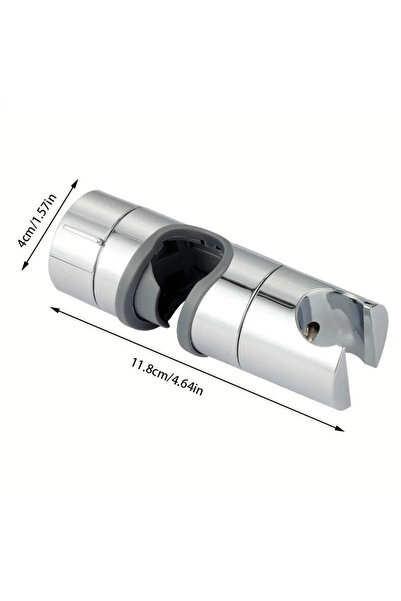 Choice silvery Universal Shower Head Holder Adjustable 18~25mm ABS Chrome Sho...