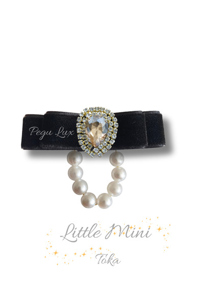 pegu baby collection Little Mini Lux Velvet Clip with Stone Closure 1 Piece, ...