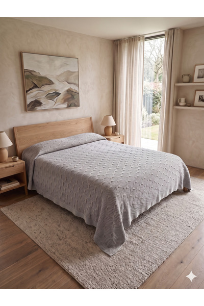 DOUX HOME GÜLTEN Triko Yatak Örtüsü 220 X 240
