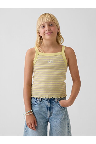 GAP Kız Çocuk Sarı Logo Askılı Atlet