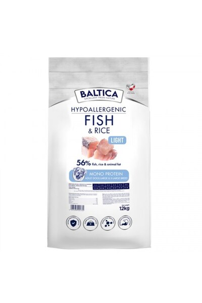 Baltica NUTRACEUTIC Hipoalergenic Pește și Orez Light L / XL 12kg