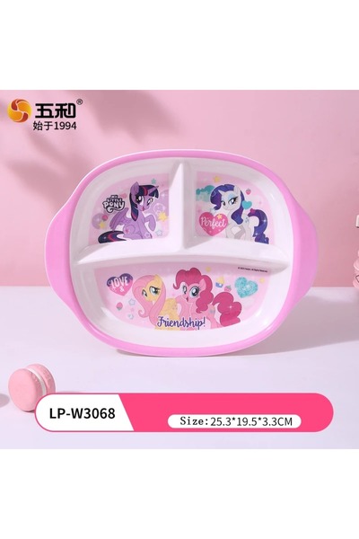 Choice1 أدوات مائدة للأطفال LP-W3068 بتصميم ماي ليتل بوني، طبق عشاء وكوب من ا...
