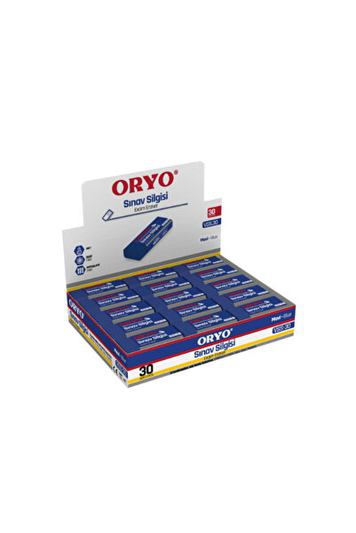 ORYO ممحاة امتحانية بلون واحد، علبة تحتوي على 30 قطعة