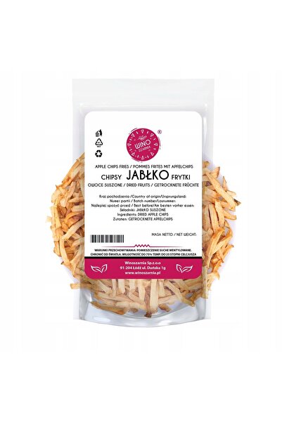 winoszarnia Apple crisps, apple chips, 1kg sliced dried apples with skin