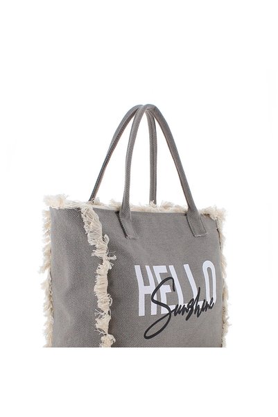 Marina Galanti Lei Fabric Beach Bag - Gray