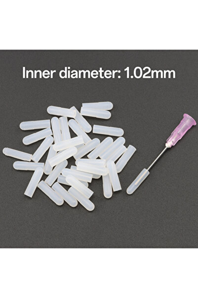 Choice9 50pcs 1.02mm 50/100/200pcs Dispensing Needle silicone cap glue needle...