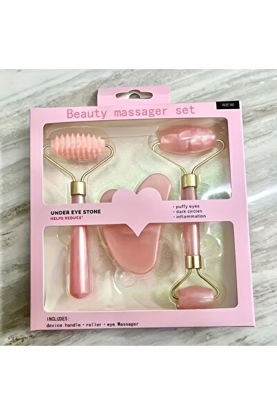 Choice Pink Facial Roller Set, Heart Face Massager, Body Gua Sha, 4 Seasons D...