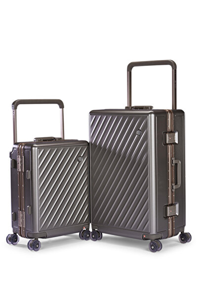 LİMRA Luxury Travel Luggage Set 2 Pieces Durable Pc Material Double Wheels 27...