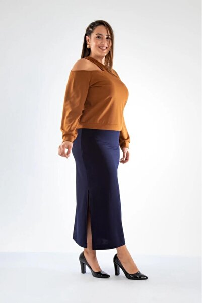 Roxxlen Women's Plus Size Long Skirt
