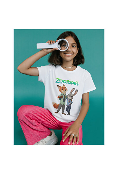 ALPŞAN TİCARET Tricou Zootopia Băieți Fete Copii Tricou alb Tricou Zootopia c...