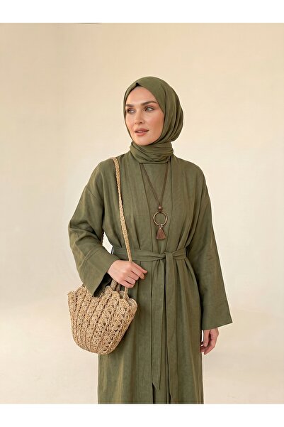 Beyza Giyim 9710 Abaya Haki