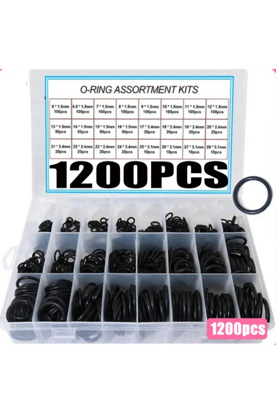 Choice مجموعة حلقات إحكام O-ring من النتريل عالية الضغط، 1200 قطعة (740/1200 ...