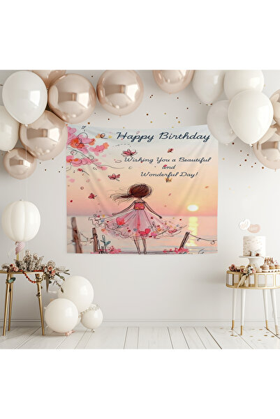 Şen Dekorasyon Happy Birthday Birthday Sign Decoration Banner