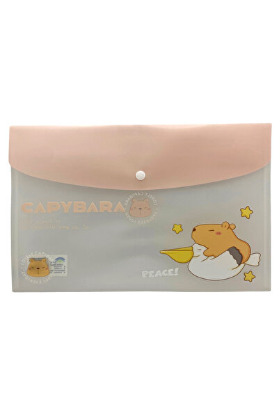 Limmy Dosar plic cu închidere tip capsă Capybara roz - 1 bucată