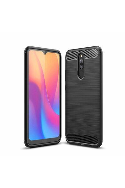 OEM Θήκη Σιλικόνης Carbon TPU Fiber Brushed Xiaomi Redmi 8A Μαύρο