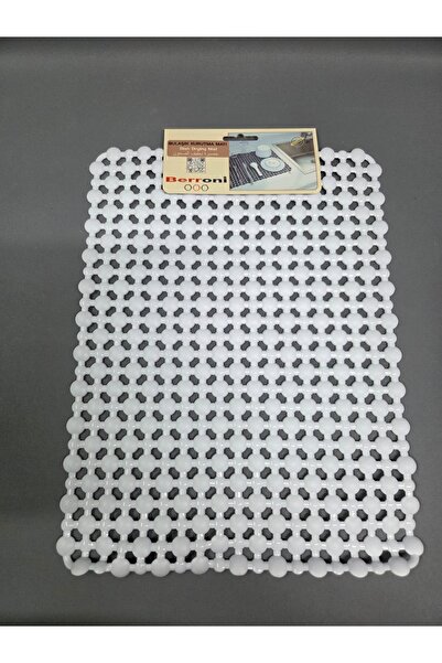 Başak Ev Tekstili 30 x 40 cm Vakumlu Kaymaz Beyaz Bulaşık Kurutma Matı - Tezg...