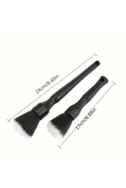 Choice1 2pc Car Detailing Brush Super Soft Auto Interior Detail Brush With Sy...