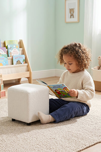 ROZİTOYS Çocuklar İçin Yumuşak Kumaş Puf, Berjer Dikdörtgen