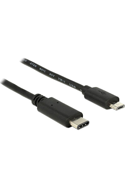 POWERTECH ΚΑΛΩΔΙΟ USB ΤΥΠΟΥ C ΣΕ USB MICRO, 1Μ, ΜΑΥΡΟ - (CAB-UC011)