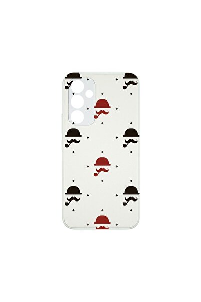 bestcase Кожен калъф Elegance, Съвместим със Samsung Galaxy A34 5G, Мустаци, ...