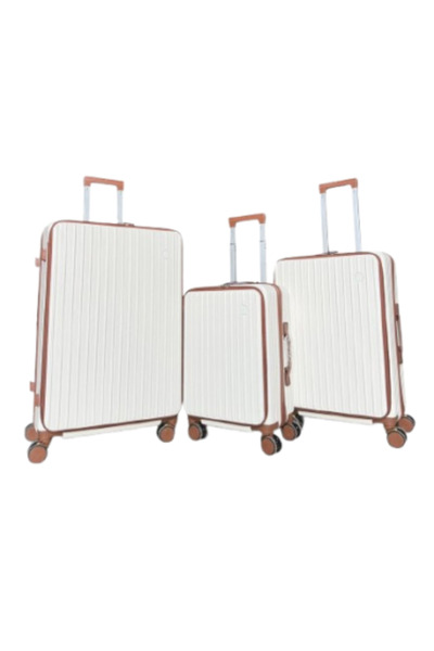 Akyat Travel luggage set 3 pieces front opening and special features - Beige ...