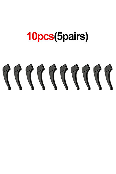 Choice4 black 10PCS 5pairs/Pack Silicone Eyeglass Non-Slip Ear Hook Anti-Slip...