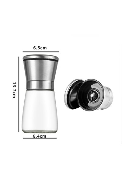 Choice مطحنة فلفل من الفولاذ المقاوم للصدأ سعة 180/200 مل، مطحنة ملح وفلفل زج...